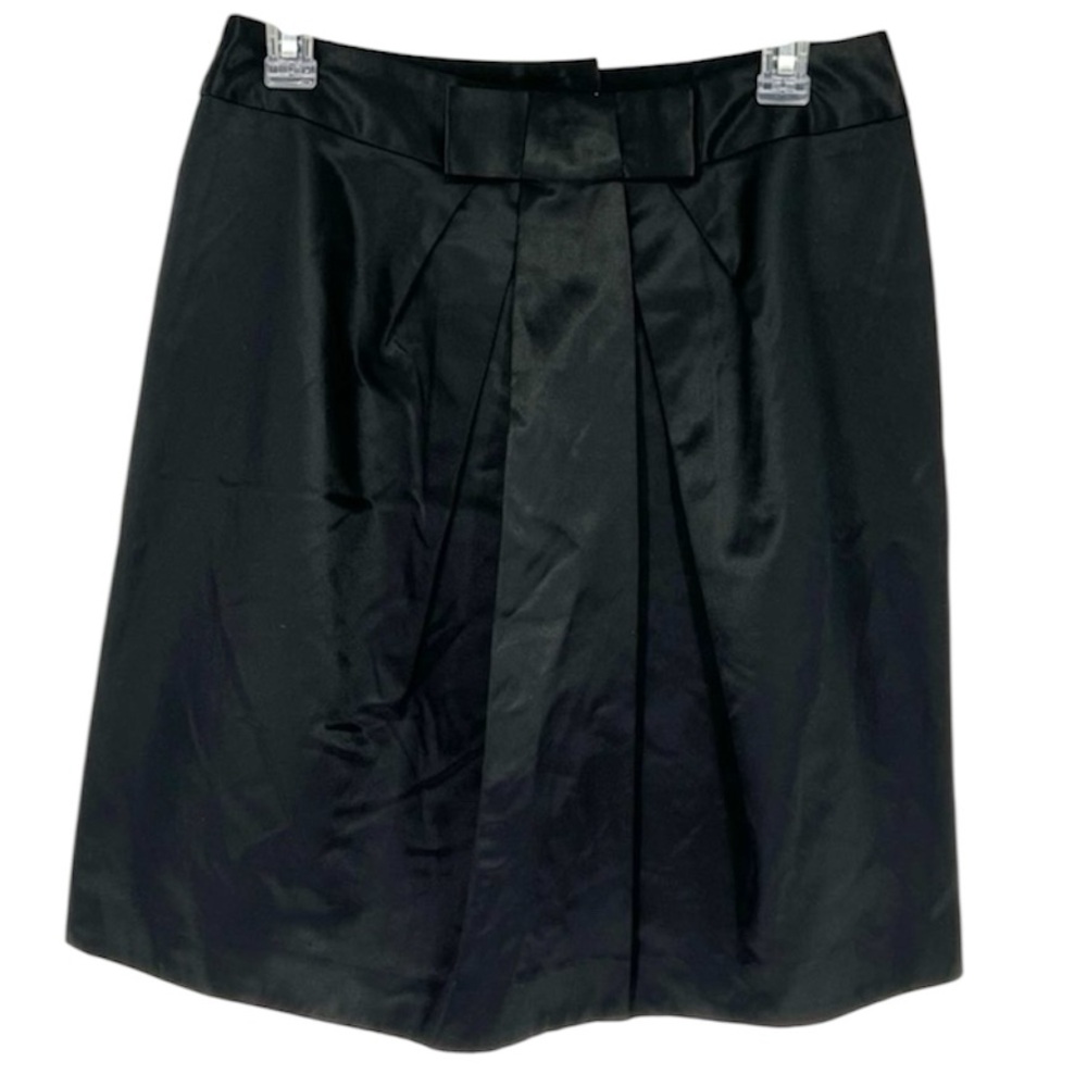 Gerard Darel‎ Black Bow Silk Cotton Elegant Black Women's Mini Skirt